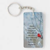 Memorial Keepake Kardinal Red Bird Schlüsselanhänger (Vorderseite)