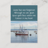 Memorial Keepake Kommerziell Fischer Visitenkarte (Rückseite)