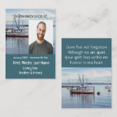 Memorial Keepake Kommerziell Fischer Visitenkarte (Vorne/Hinten)