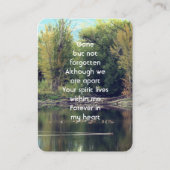 Memorial Keepake Lake Pond Park Ducks Visitenkarte (Vorderseite)