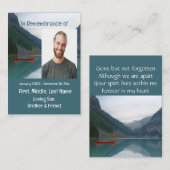 Memorial Keepake Lake Red Canoe Wilderness Visitenkarte (Vorne/Hinten)