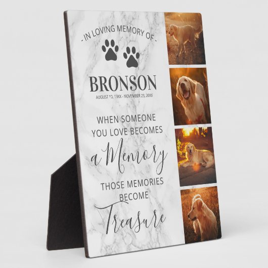 Memorial Keepake-Marmorrahmen Fotoplatte (Seite)