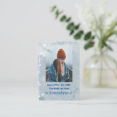 Memorial Keepake Memorial Dragonfly-Blume Visitenkarte (Stehend Vorderseite)