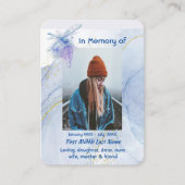 Memorial Keepake Memorial Dragonfly Visitenkarte (Vorderseite)