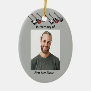 Memorial Keepake Musician Gitarre Keramik Ornament