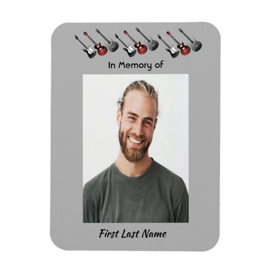 Memorial Keepake Musician Gitarre Magnet (Vertikal)
