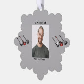 Memorial Keepake Musician Gitarre Ornament Karte (Linke Ecke)