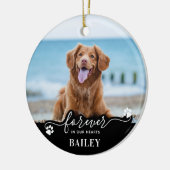 Memorial Keepake Personalisiert 2 Hund Foto Keramik Ornament (Links)