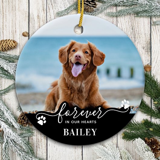 Memorial Keepake Personalisiert 2 Hund Foto Keramik Ornament