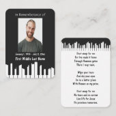 Memorial Keepake Piano Musician Stadtbild Visitenkarte (Vorne/Hinten)