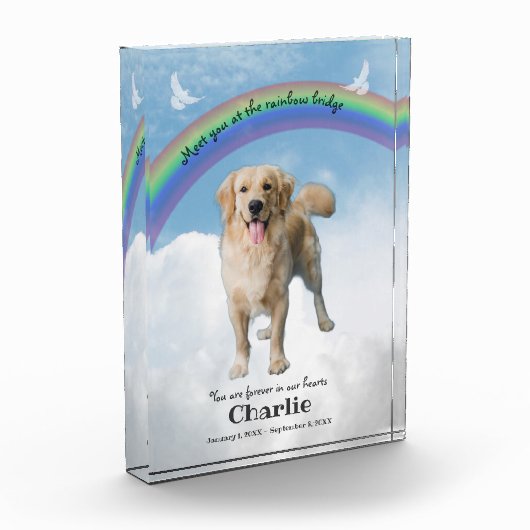 Memorial Keepake Rainbow Bridge Fotoblock (Links)