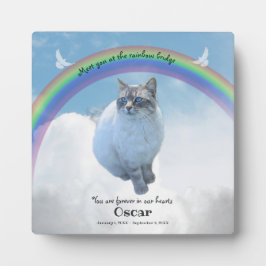 Memorial Keepake Rainbow Bridge Fotoplatte