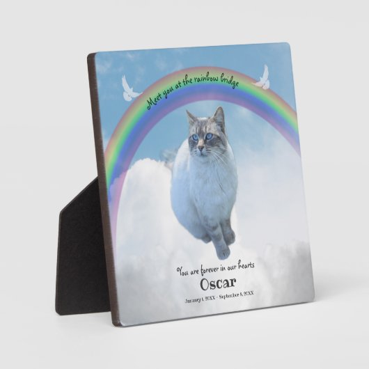 Memorial Keepake Rainbow Bridge Fotoplatte (Vorderseite)