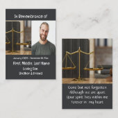 Memorial Keepake Rechtsanwaltsgesetz Visitenkarte (Vorne/Hinten)