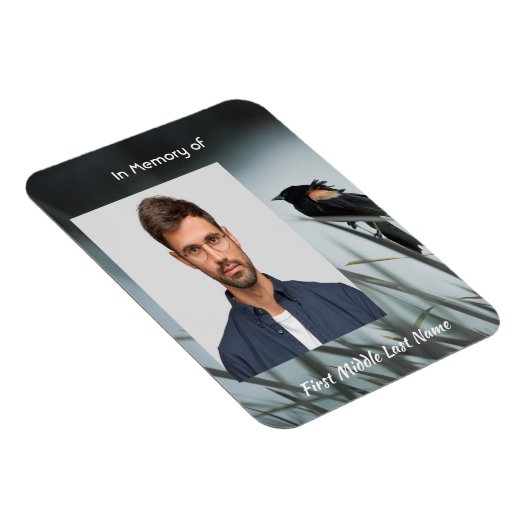 Memorial Keepake Red-wing Blackbird Magnet (Rechte Seite)