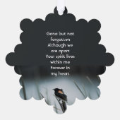 Memorial Keepake Red-wing Blackbird Ornament Karte (Rückseite)