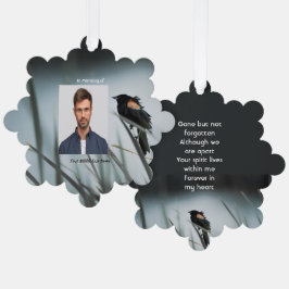 Memorial Keepake Red-wing Blackbird Ornament Karte