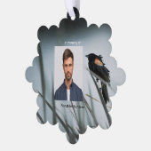 Memorial Keepake Red-wing Blackbird Ornament Karte (Linke Ecke)