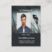 Memorial Keepake Red-wing Blackbird Visitenkarte (Vorderseite)