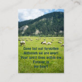 Memorial Keepake Schafhaltung Landschaft Visitenkarte (Rückseite)