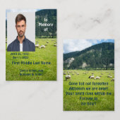 Memorial Keepake Schafhaltung Landschaft Visitenkarte (Vorne/Hinten)