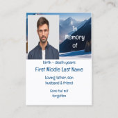 Memorial Keepake Schöne Berggipfel Visitenkarte (Vorderseite)