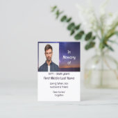 Memorial Keepake Schöne Sternennacht Visitenkarte (Stehend Vorderseite)