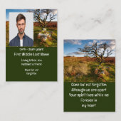 Memorial Keepake Schöne Wüste Savannah Visitenkarte (Vorne/Hinten)