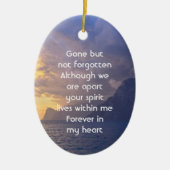 Memorial Keepake Sea Sky Cloud Island Keramik Ornament (Vorne)