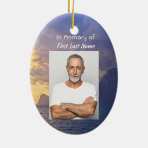 Memorial Keepake Sea Sky Cloud Island Keramik Ornament