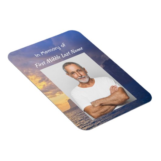 Memorial Keepake Sea Sky Cloud Island Magnet (Rechte Seite)