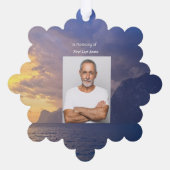 Memorial Keepake Sea Sky Cloud Island Ornament Karte (Rückseite)