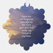 Memorial Keepake Sea Sky Cloud Island Ornament Karte (Vorderseite)