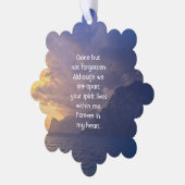 Memorial Keepake Sea Sky Cloud Island Ornament Karte (Linke Ecke)