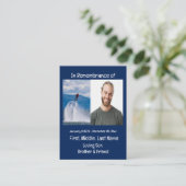 Memorial Keepake Skateboarding Visitenkarte (Stehend Vorderseite)