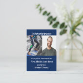 Memorial Keepake Skateboarding Visitenkarte (Stehend Vorderseite)