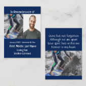 Memorial Keepake Skateboarding Visitenkarte (Vorne/Hinten)