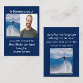 Memorial Keepake Skateboarding Visitenkarte (Vorne/Hinten)