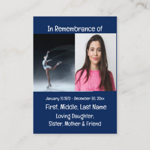 Memorial Keepake Skaten Skater Skate Visitenkarte