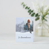 Memorial Keepake Skifahren Ski Snow Winter Ski Visitenkarte (Stehend Vorderseite)