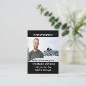 Memorial Keepake Snow Boarding Visitenkarte (Stehend Vorderseite)