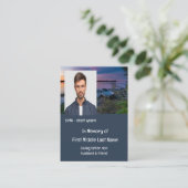 Memorial Keepake Sunset Ocean Boat Visitenkarte (Stehend Vorderseite)