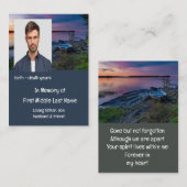 Memorial Keepake Sunset Ocean Boat Visitenkarte (Vorne/Hinten)