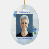 Memorial Keepake Vergiss mich nicht" Blume Keramik Ornament (Vorne)