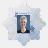 Memorial Keepake Vergiss mich nicht" Blume Ornament Karte (Vorderseite)