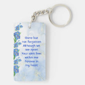 Memorial Keepake Vergiss mich nicht" Blume Schlüsselanhänger (Rückseite)