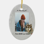 Memorial Keepake Wasserfarbe Wolf Tiere Keramik Ornament (Vorne)