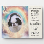 Memorial Keepake Watercolor Rainbow-Foto Fotoplatte (Vorderseite)