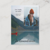 Memorial Keepake Wilderness Lake Canoy Visitenkarte (Vorderseite)