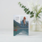 Memorial Keepake Wilderness Lake Canoy Visitenkarte (Stehend Vorderseite)